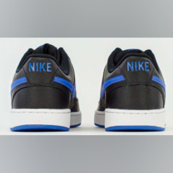 Nike Court Vision Low Black & Blue Sneakers Size 11 Like New - Picture 2 of 9